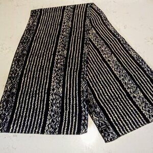 Vintage Casca Silk Print Oblong Scarf